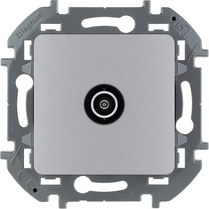 Розетка TV (телевизионная) проходная 14дБ 5-862мГц - алюминий Inspiria Legrand