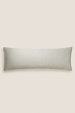 ZARA HOME ЛЬНЯНОЙ ЧЕХОЛ ДЛЯ ДЕКОРАТИВНОЙ ПОДУШКИ, СВЕТЛО-ЗЕЛЕНЫЙ