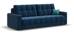 Диван Босс Велюр Монолит синий