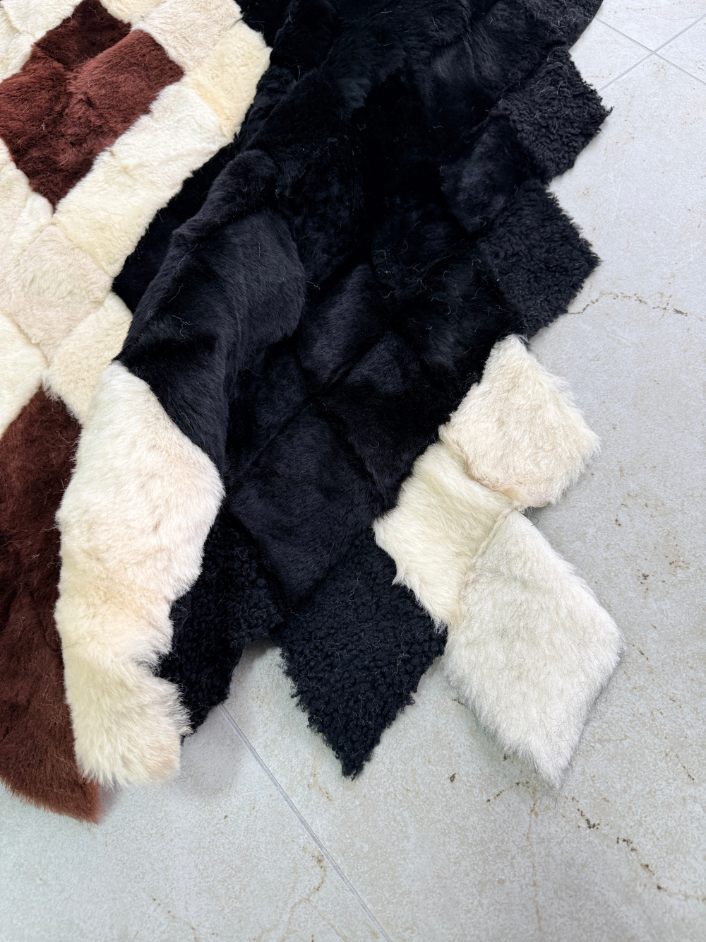 Покрывало меховое ковер из шкуры овчины