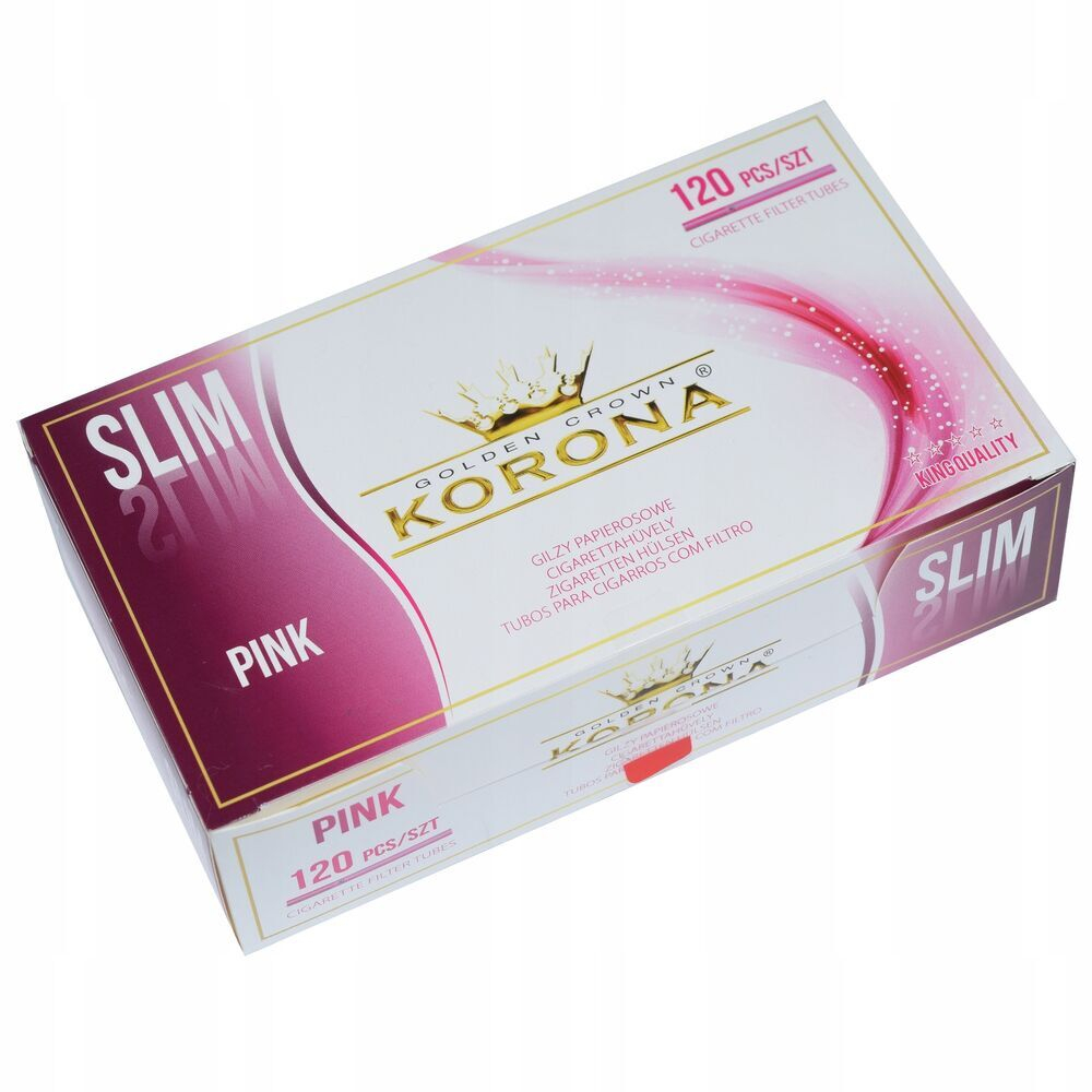 Гильзы для сигарет "Korona" Slim Pink 120шт.