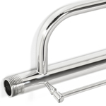 Полотенцесушитель Фокстрот, с полкой, 32х50х1", нерж сталь, с креп, Aquater, ПЛ-1