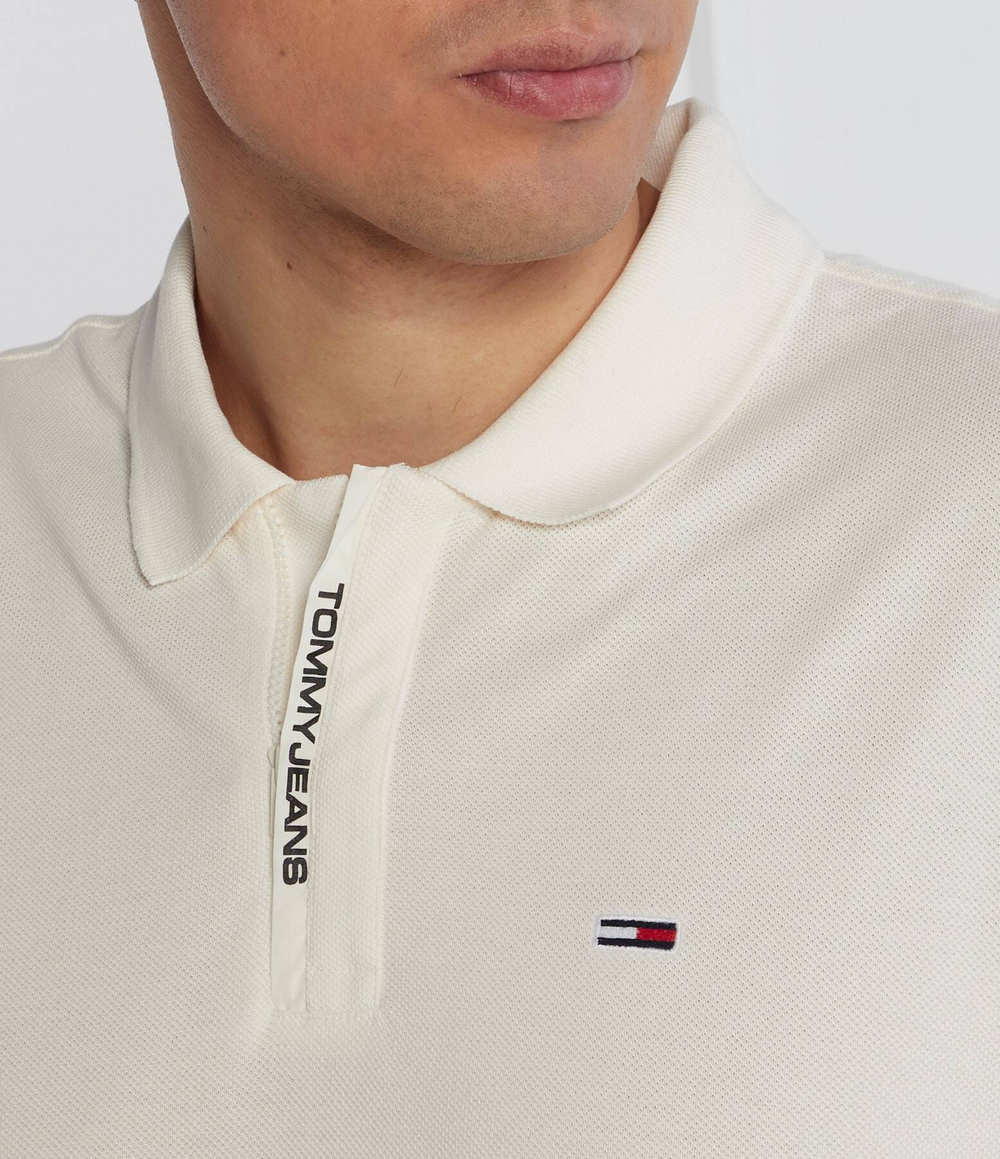 Поло BRANDED PLACKET Tommy Jeans - кремовый (DM0DM17701)