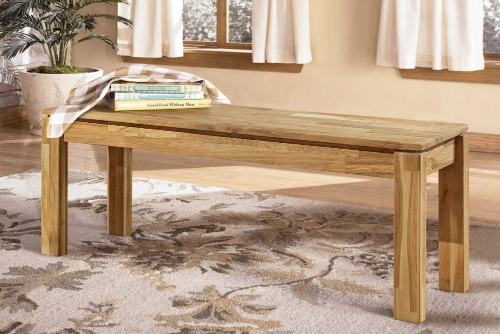 Скамья из массива дуба Клермон-04