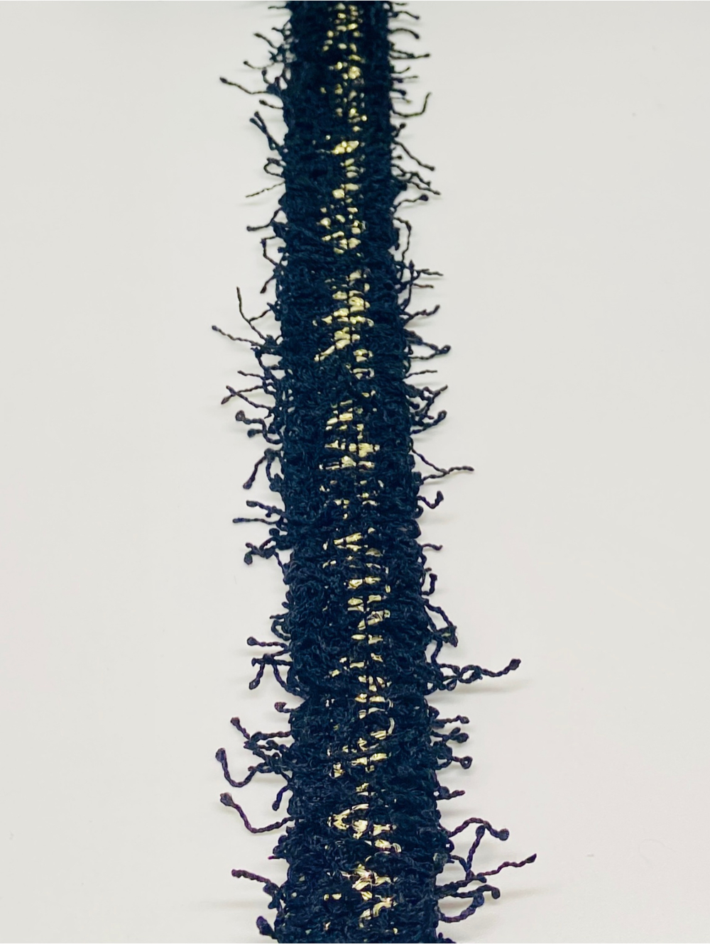 Тесьма отделочная твидовая с люрексом ш - 20мм 1 м