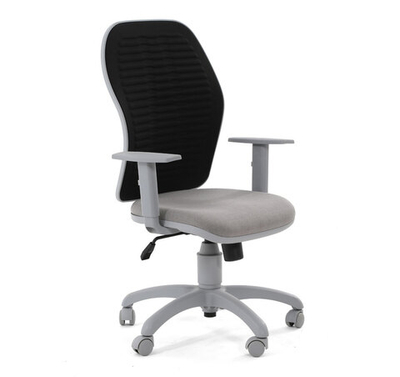 Q3 Grey Кресло рабочее, обитое СЕРЫЙ