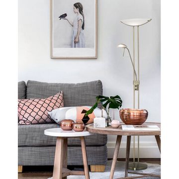 Торшер (напольный светильник) 1*R7S+1*G9 85974 бронза BAYA Eglo