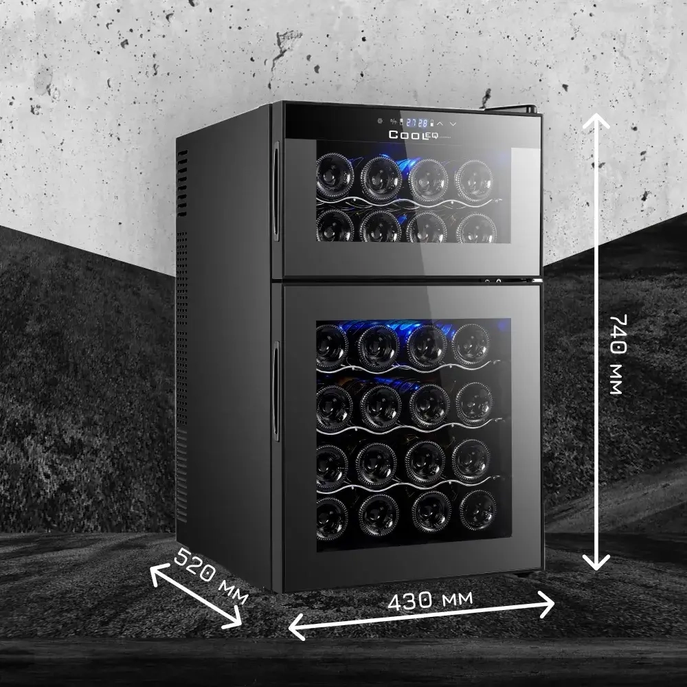 Винный шкаф двухзонный Cooleq WC-69