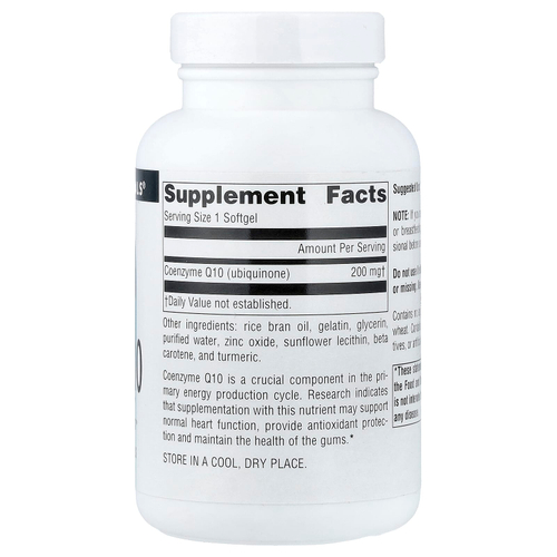 Source Naturals, коэнзим Q10, 200 мг, 90 капсул