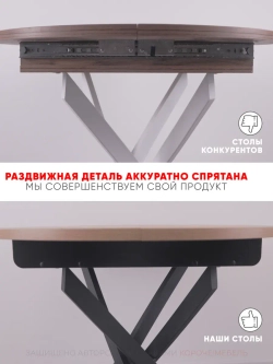 Стол кухонный раздвижной Белый