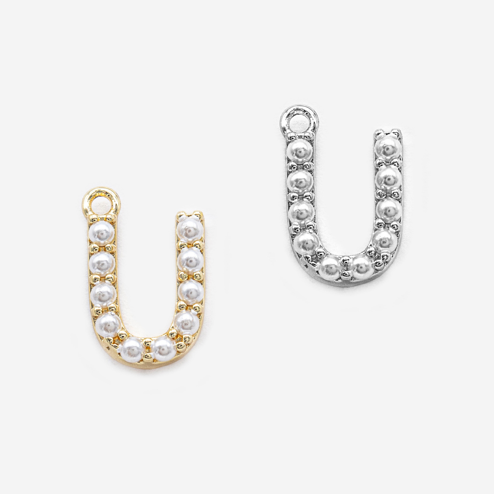 Подвеска с жемчугом в форме буквы "U", 14*9мм