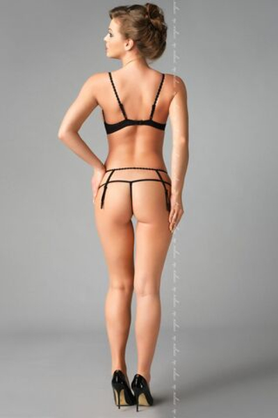 Сексапильный комплект Carla с открытым лифом (Размер: XXL-XXXL) (Цвет: черный)