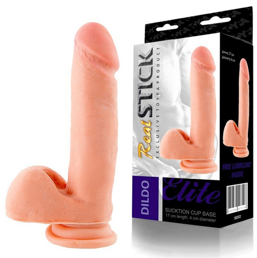 Фаллоимитатор RealStick на присоске телесный 17 см