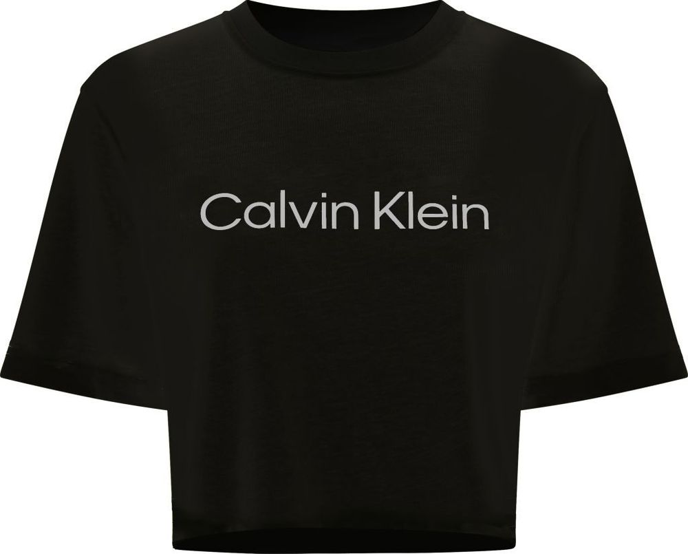 Женская футболка теннисная Calvin Klein SS Cropped T-shirt - black