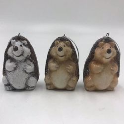 GAEM Изделие декоративное подвесное" Медвежонок, Птичка, Ёжик, Мышка, Белочка", L5,5 W3 H7 см, 24в.