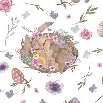 Акварельный пасхальный кролик от ALI.ART.S