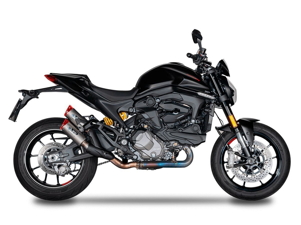 GDU0839TOMR SPARK DYNO TITANIUM DOUBLE SILENCER RED END (M 937)