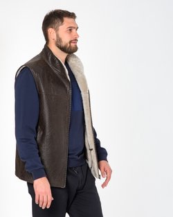 Мужская меховая жилетка