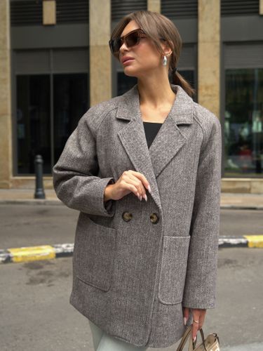 Темно-коричневый шерстяной пиджак