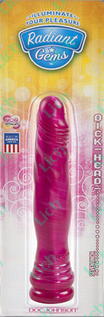 Фаллоимитатор цвета фуксии Dick Head, 18.5 см