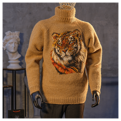 Шерстяной свитер «Сибирский душегрей» тигр