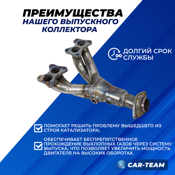 Вставка вместо штатного катализатора Nissan Sunny, Wingroad, Almera "Stinger" 4-1 с объемом двигателя (QG18, QG15, QG13)