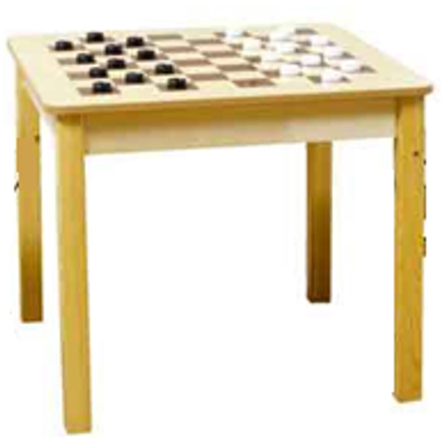 Стол шахматный фанера/массив, 700*700*580