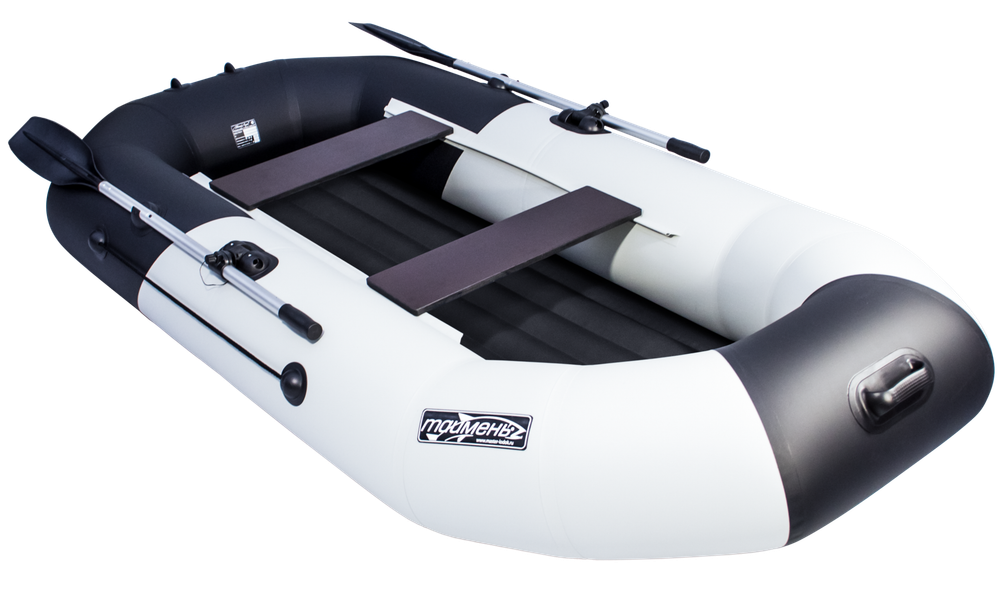 Лодка ПВХ Мастер Лодок Таймень NX270НД "Комби" Св.Серый / Чёрный