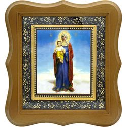 Благодатное Небо (Что Тя наречем). Икона Богородицы на холсте.