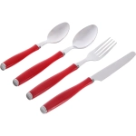 Набор столовых приборов «Пикник» 4шт (2ложки, вилка, нож) красный