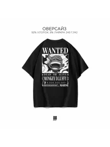 Футболка оверсайз с принтом Lyffy One Piece