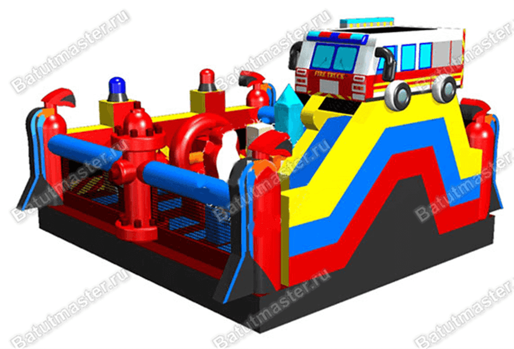 Надувной батут "Пожарная площадка" 6*4*4 м