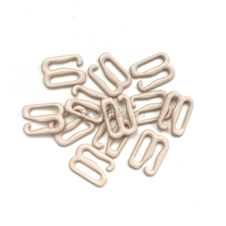 Застежка-крючок металл серебристый пион 10 мм