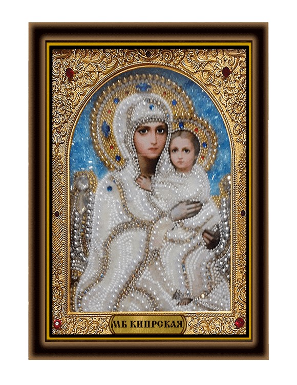 Образ Пресвятой Богородицы Кипрская, в киоте