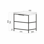 Тумба д/ванной "БРУКЛИН-60" Дуб Бунратти под раковину Fest 60 (Sanita Luxe) ЛОФТ (ЛДСП)