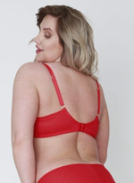 Телесный бюстгальтер с мягкой чашкой +size из кружева с «ресничками» (Размер: 85I) (Цвет: телесный)