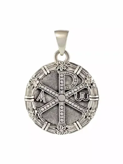 Купить подвеску Хризма  монограмма Христа из серебра 925 пробы в интернет-магазине.
