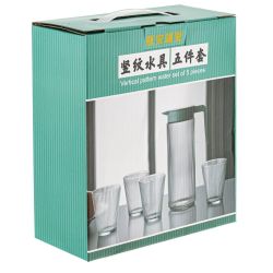 GAEM Набор из кувшина 1000 мл и 4-х стаканов 220 мл, L21,5 W9 H23,5 см