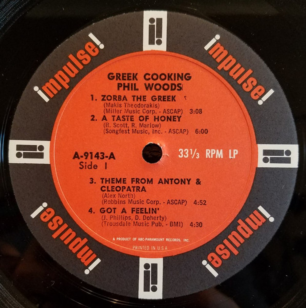 Phil Woods - Greek Cooking - Unplayed, US OG Impulse Stereo