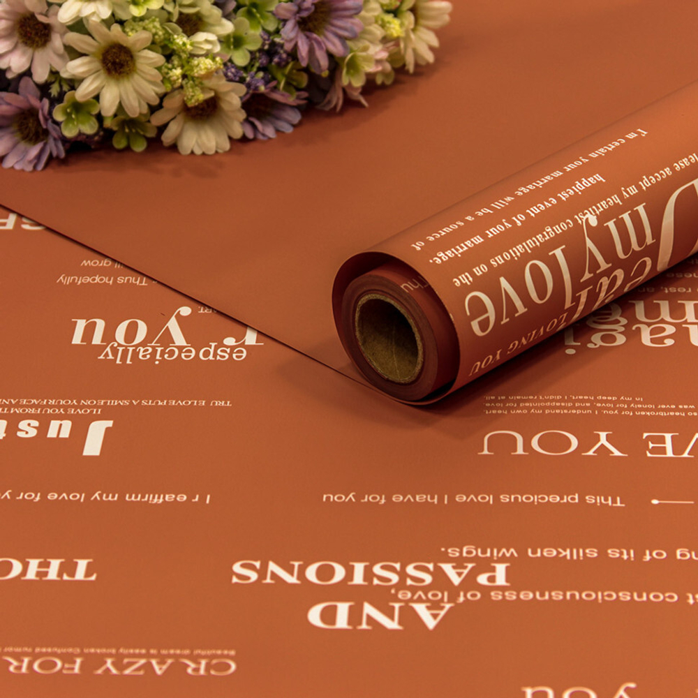 Пленка В рулоне 10 м х 58 см с печатью (Желтый, Коричневый)