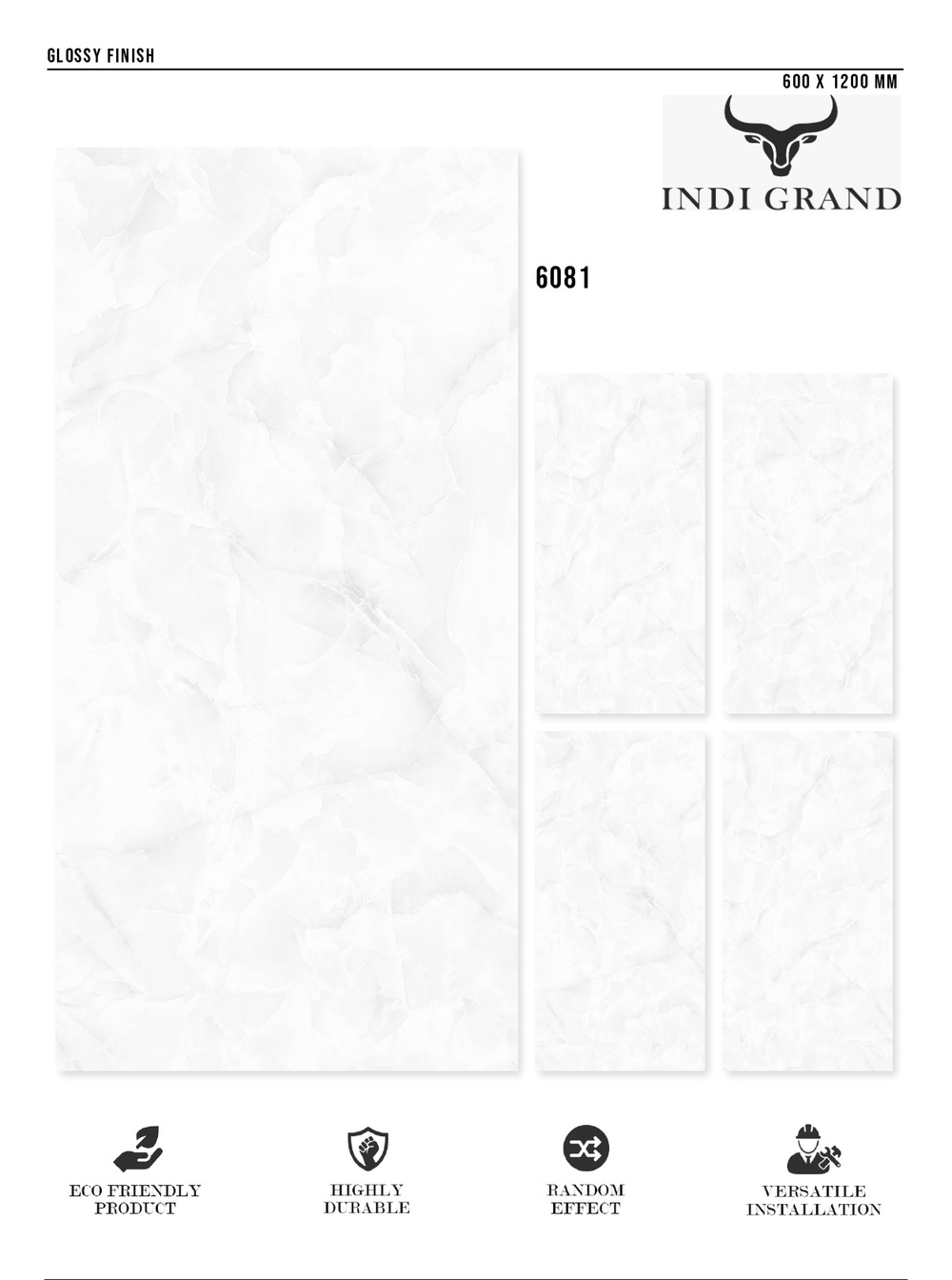Керамогранит glossy №1 60х120, 6081