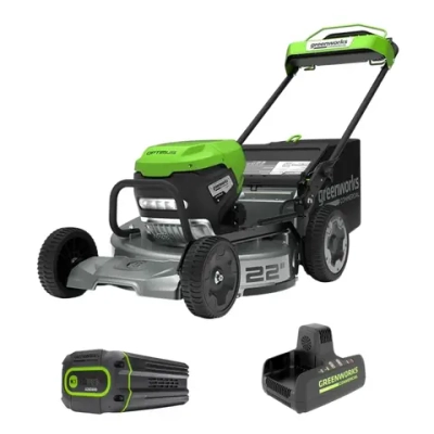 Аккумуляторная газонокосилка Greenworks LM221SK8 82В (1 x 5 Ач, Быстрое ЗУ) нож 56 см, 2519407U8F