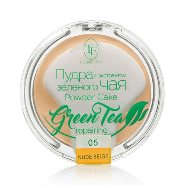 Пудра с экстрактом зеленого чая GREEN TEA REPAIRING POWDER CAKE Tf cosmetics 05 05 Nude beige\ Натуральный беж