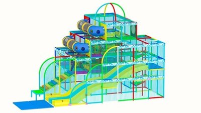 Детский игровой лабиринт Облачко 91 м² (11*8.3*6.5)