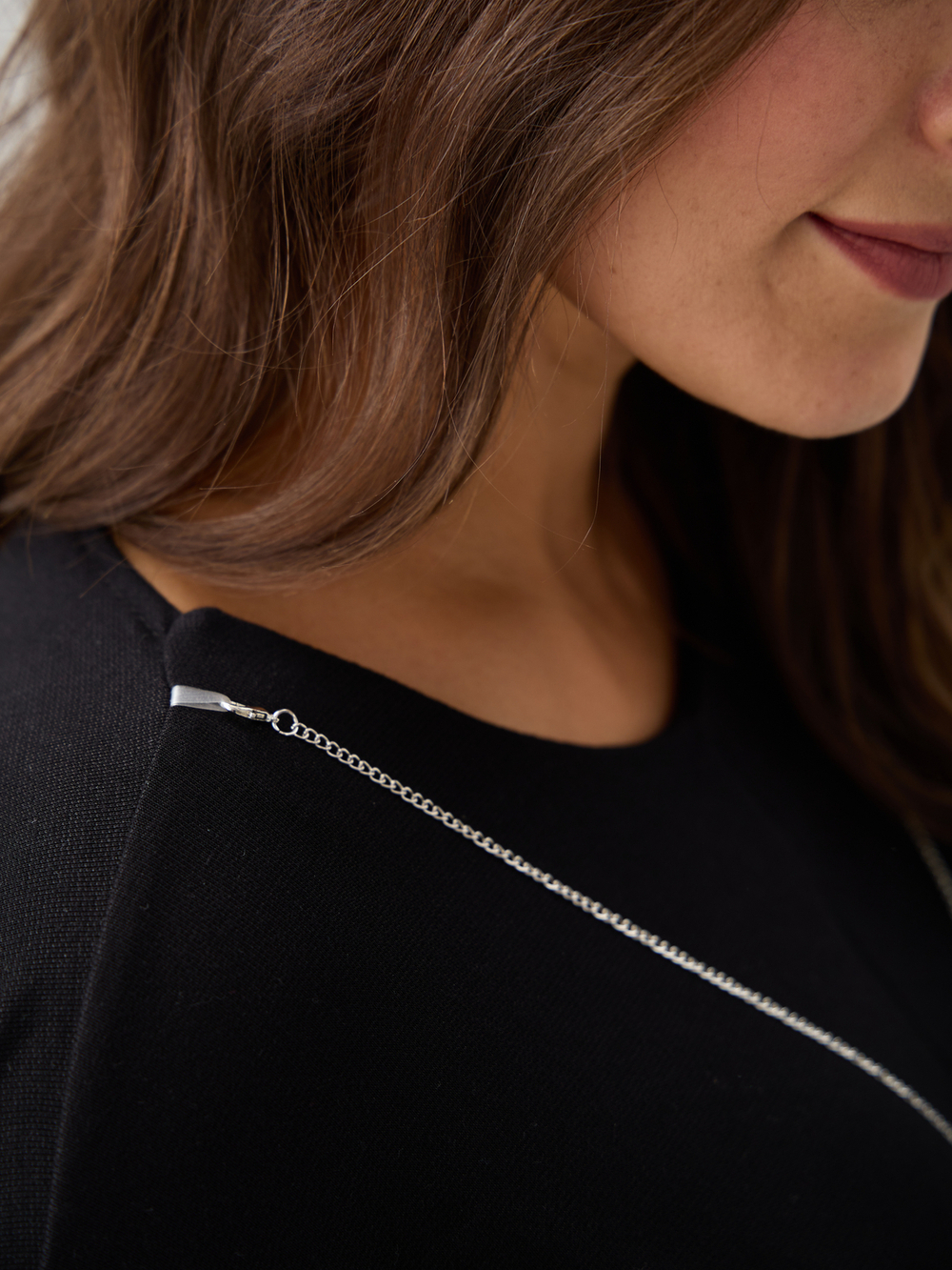 Блузка БЛв-381/черный-цепочка