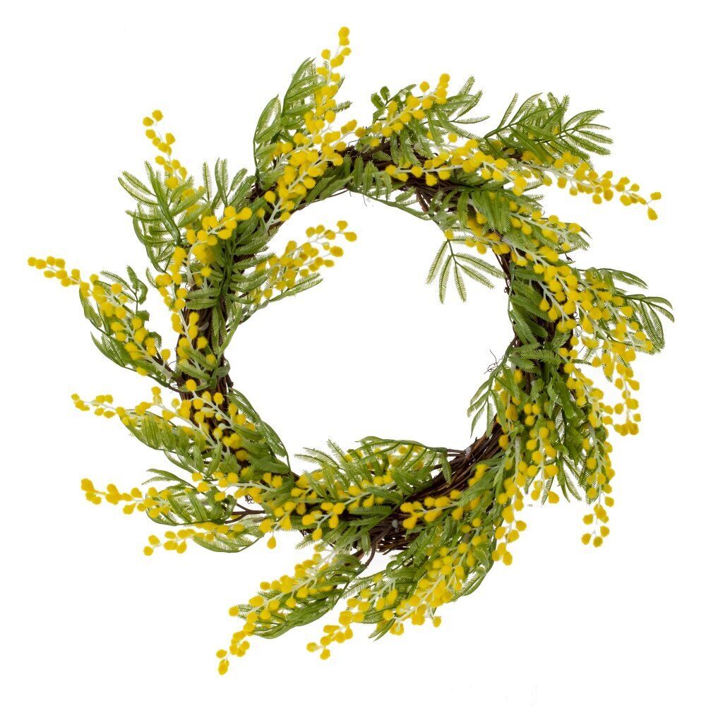 GAEM Изделие декоративное "Венок Мимоза", L39 W8 H39 см