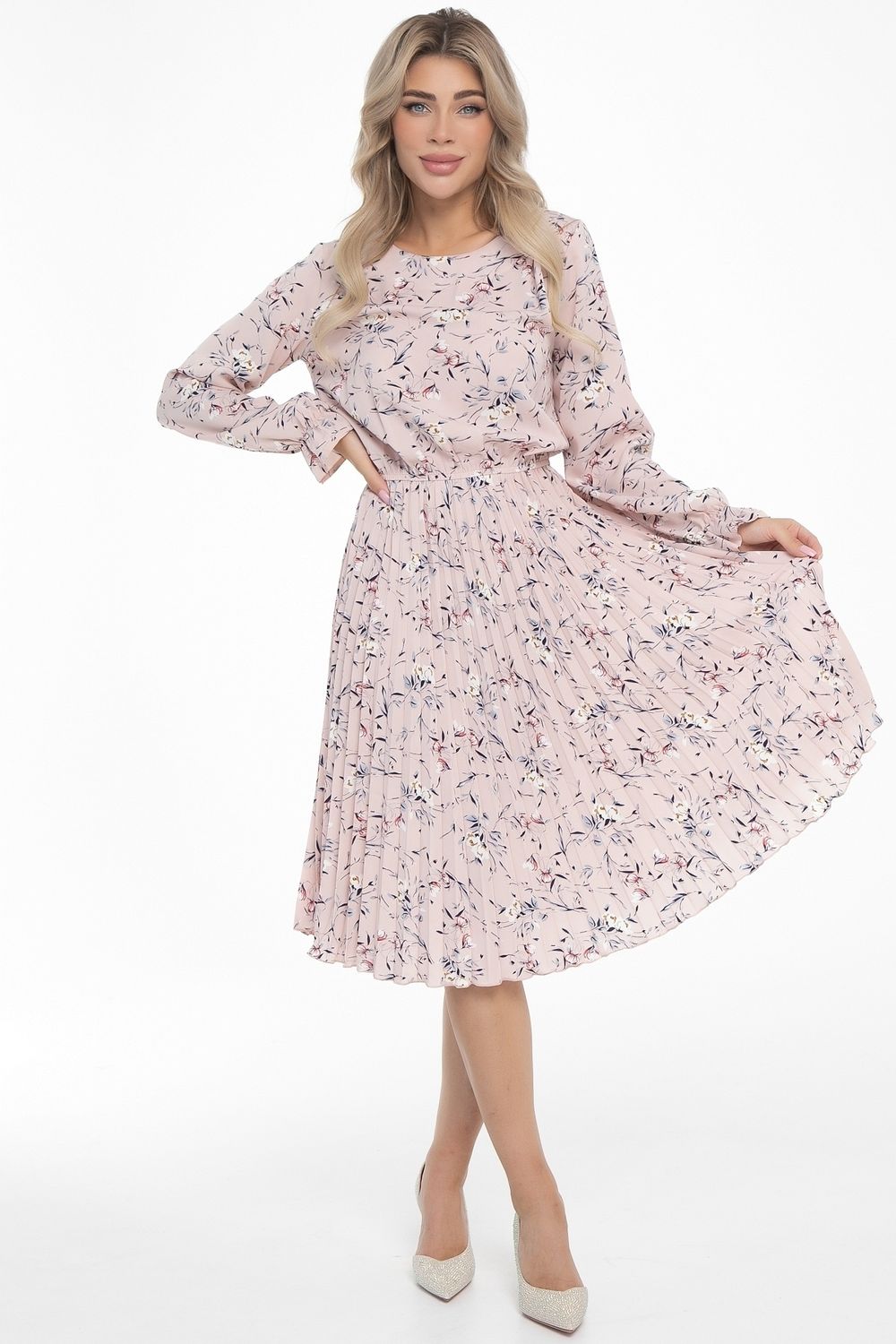 Платье Амелия (гофре, нежное) Diolche (Акция)