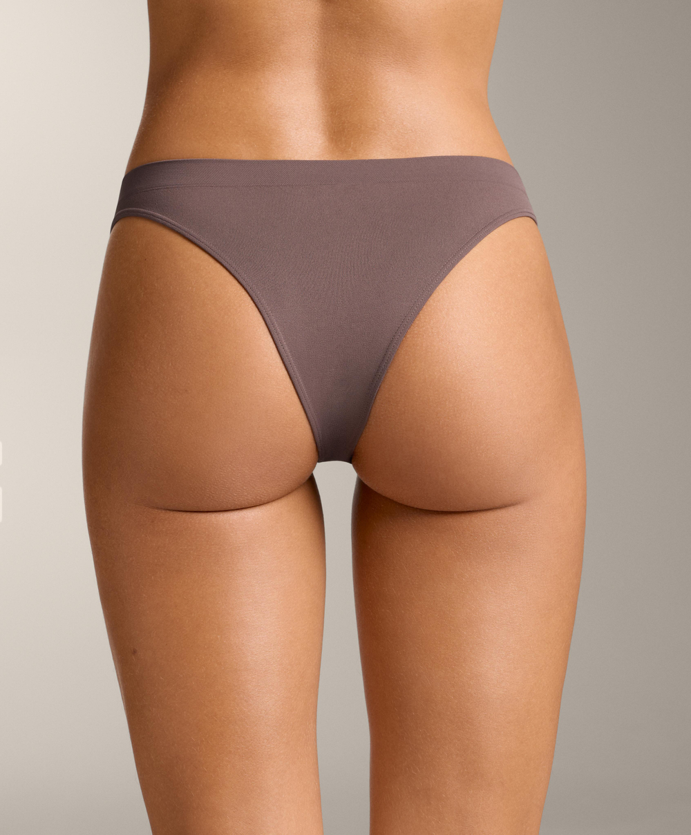 OYSHO Набор из трех пар бесшовных трусиков-бразильских, коралловый