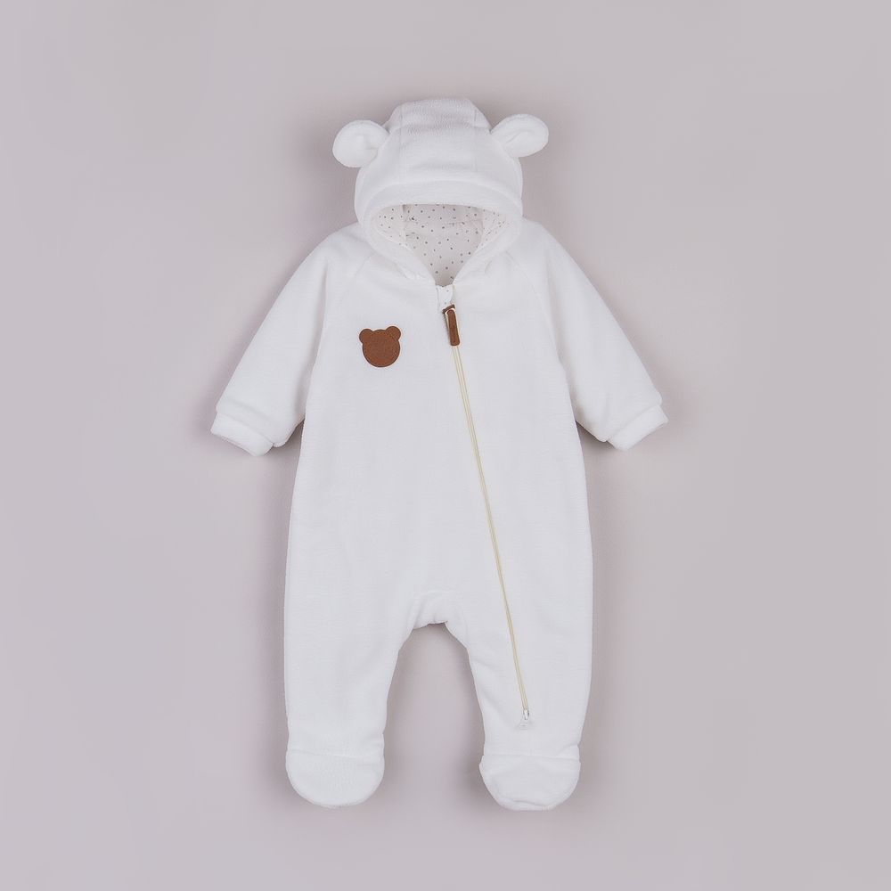 Комбинезон флисовый с закрытой ножкой "Сливки" 0+