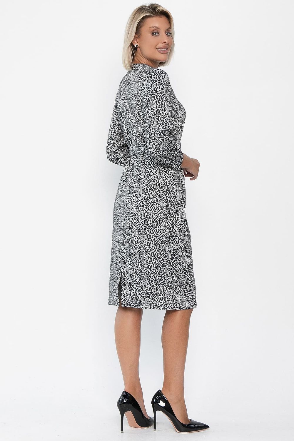 Платье Феличита (черное/лео) П14034-19М LT Collection